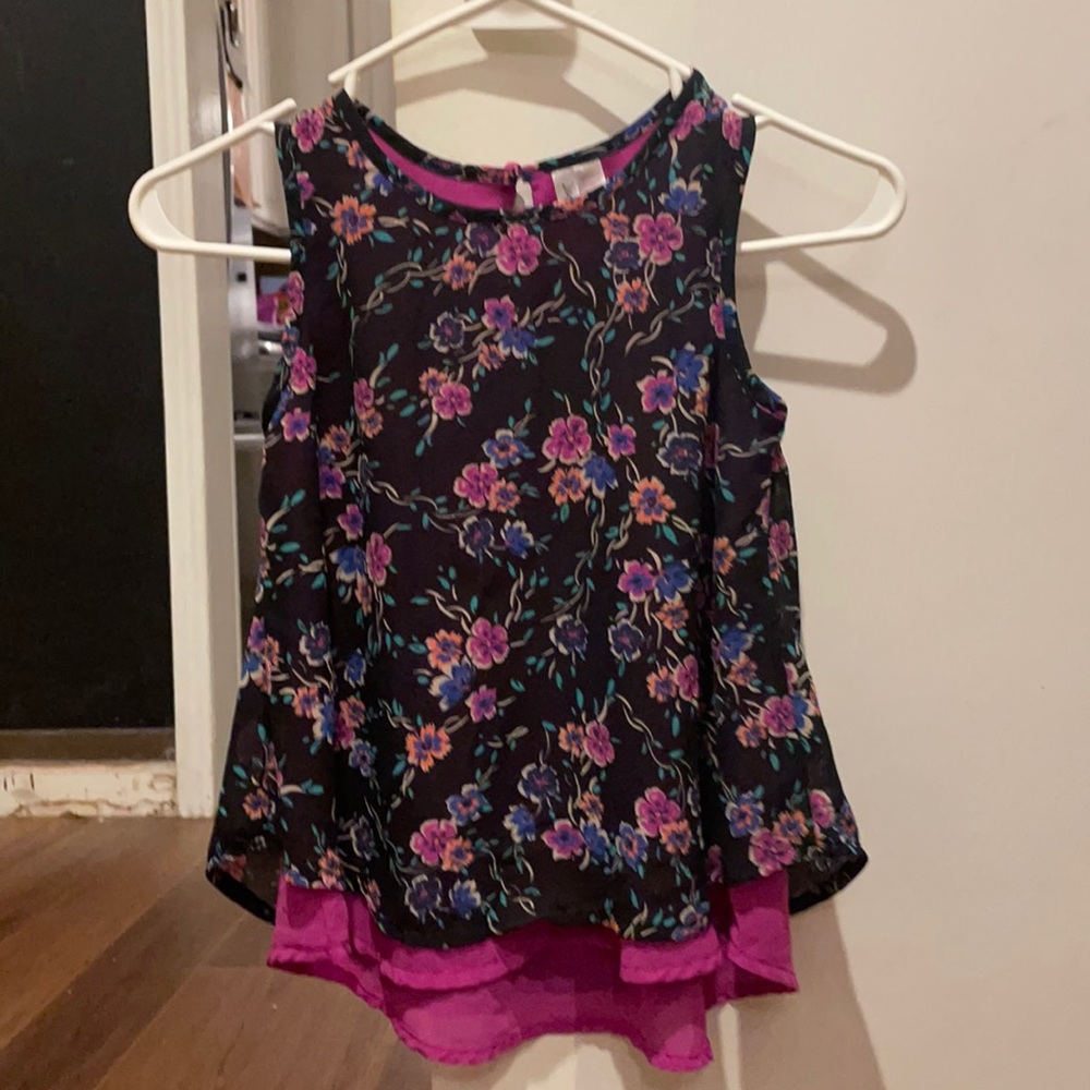 kids floral tank top